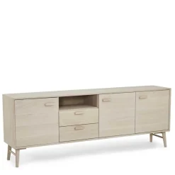 Wohnen Skandi Sideboard in Eiche Weiß - Lametla