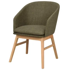 New Wohnen Skandi Tischsessel in Dunkelgrün - Loris (2er Set)