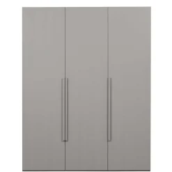 Best Wohnen Skandi 3-türiger Schlafzimmerschrank in Grau - Rochella