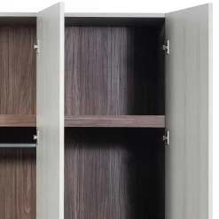 Best Wohnen Skandi 3-türiger Schlafzimmerschrank in Grau - Rochella