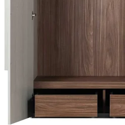 Best Wohnen Skandi 3-türiger Schlafzimmerschrank in Grau - Rochella
