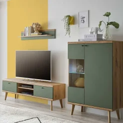 Hot Wohnen Skandi Wohnzimmer Schränke & Wandboard - Oliva (dreiteilig)