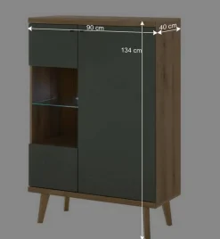Hot Wohnen Skandi Wohnzimmer Schränke & Wandboard - Oliva (dreiteilig)