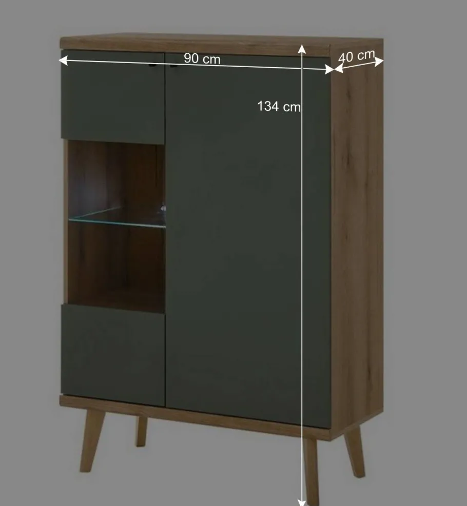 Hot Wohnen Skandi Wohnzimmer Schränke & Wandboard - Oliva (dreiteilig)