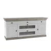 Outlet Wohnen Skandinavisches Sideboard Mirandesca in Weiß Grau