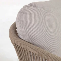 Discount Wohnen Sofa aus Kordel Geflecht & Holz mit Polster - Calivias