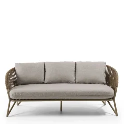 Clearance Wohnen Sofa aus Seilgeflecht in Hellbraun & Beige - Jadnea