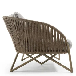 Clearance Wohnen Sofa aus Seilgeflecht in Hellbraun & Beige - Jadnea
