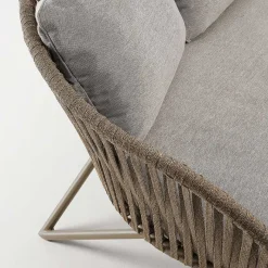 Clearance Wohnen Sofa aus Seilgeflecht in Hellbraun & Beige - Jadnea