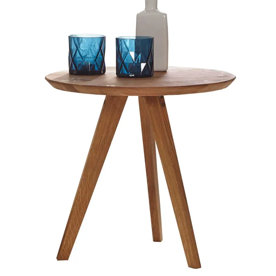 Wohnen Sofa Beistelltisch aus Wildeiche Massivholz - Sandi