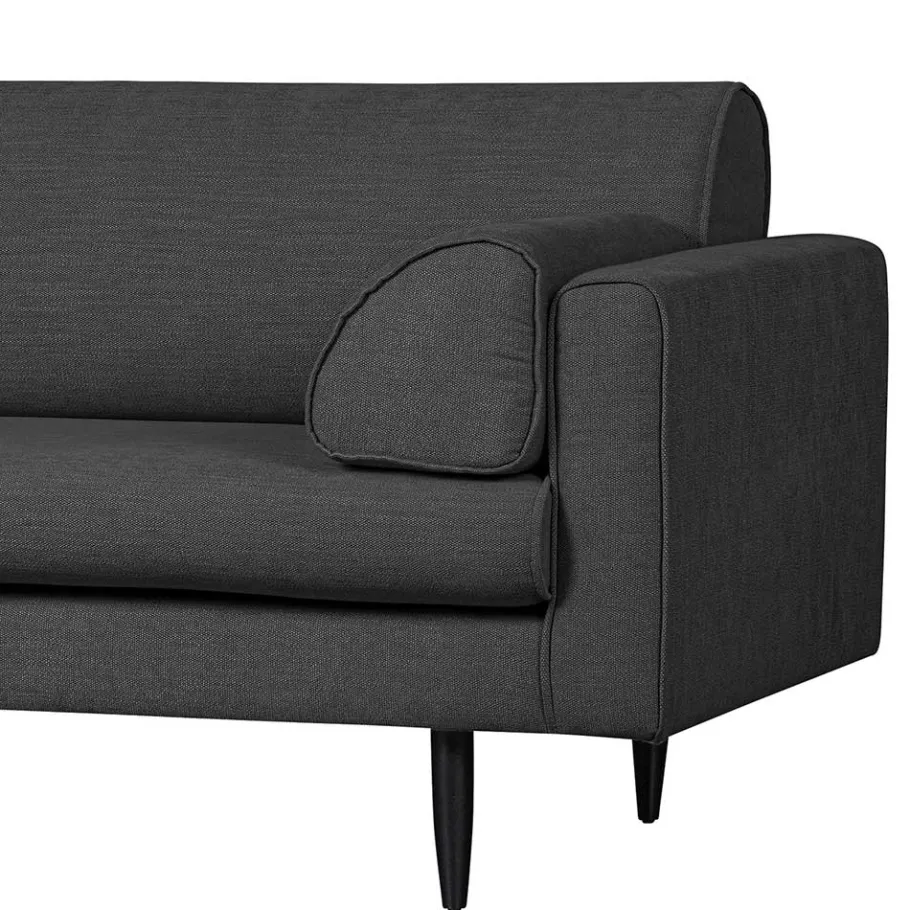 Discount Wohnen Sofa für drei Personen in Dunkelgrau - Augusta