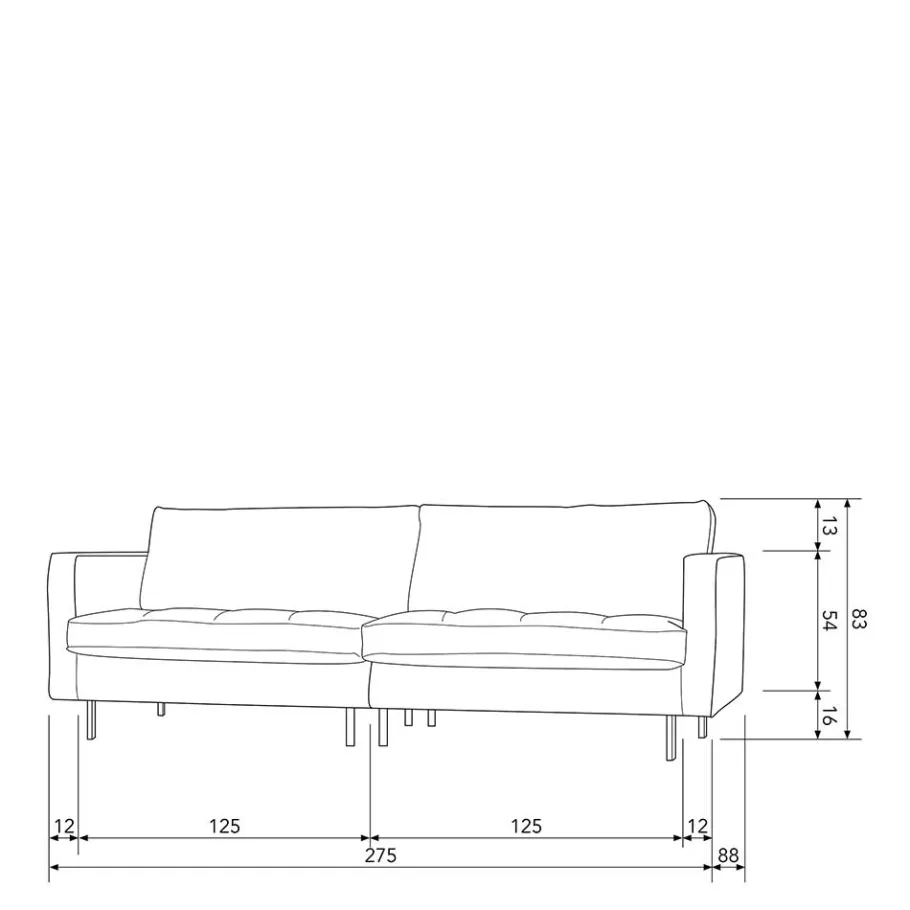 Wohnen Sofa Kienta in Cognac Braun Recycling Leder
