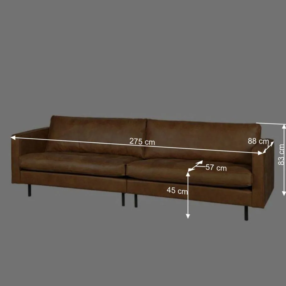 Wohnen Sofa Kienta in Cognac Braun Recycling Leder