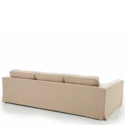 Outlet Wohnen Sofaecke in Creme Stoffbezug - Sumatria