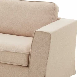 Outlet Wohnen Sofaecke in Creme Stoffbezug - Sumatria