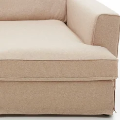 Outlet Wohnen Sofaecke in Creme Stoffbezug - Sumatria