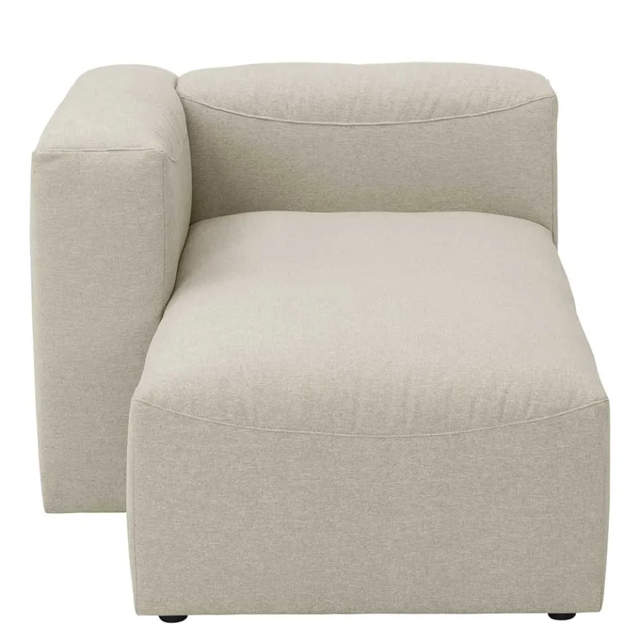Outlet Wohnen Sofaelement Recamiere in Cremeweiß - Tembreno