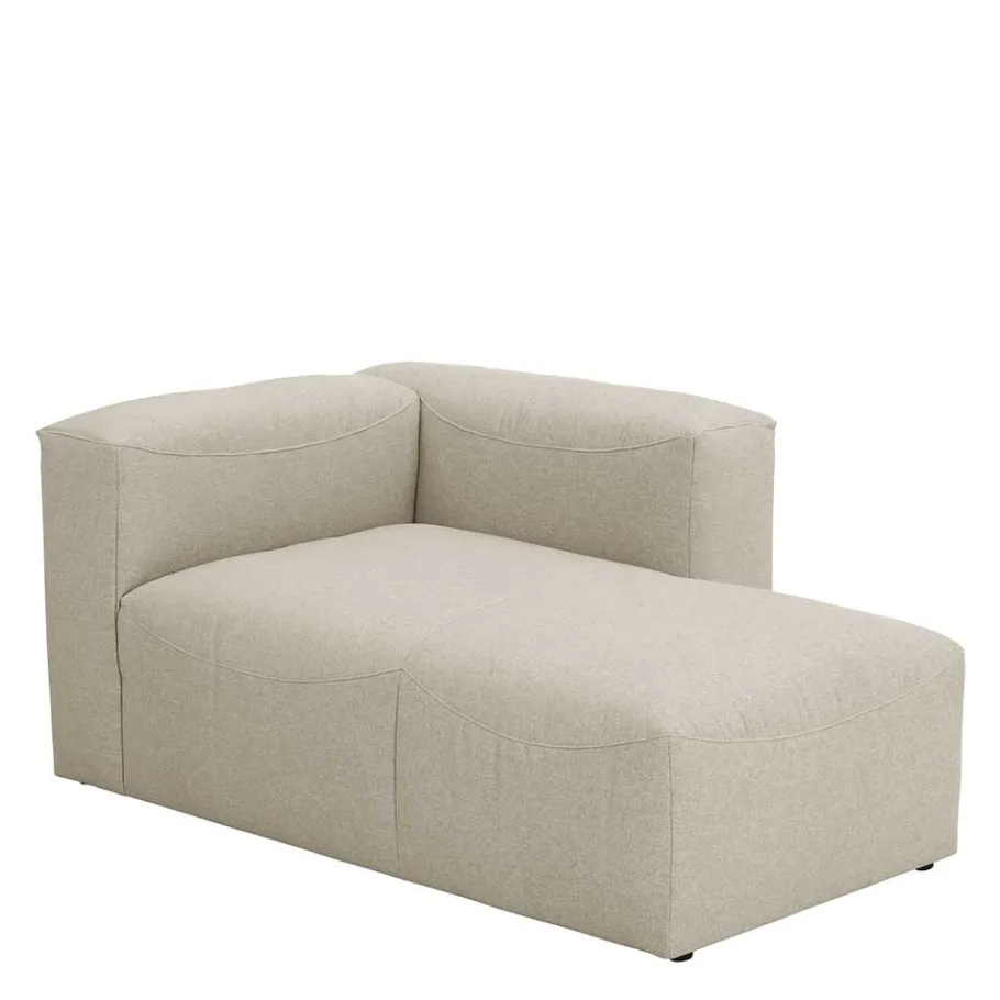 Outlet Wohnen Sofaelement Recamiere in Cremeweiß - Tembreno