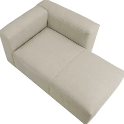 Outlet Wohnen Sofaelement Recamiere in Cremeweiß - Tembreno