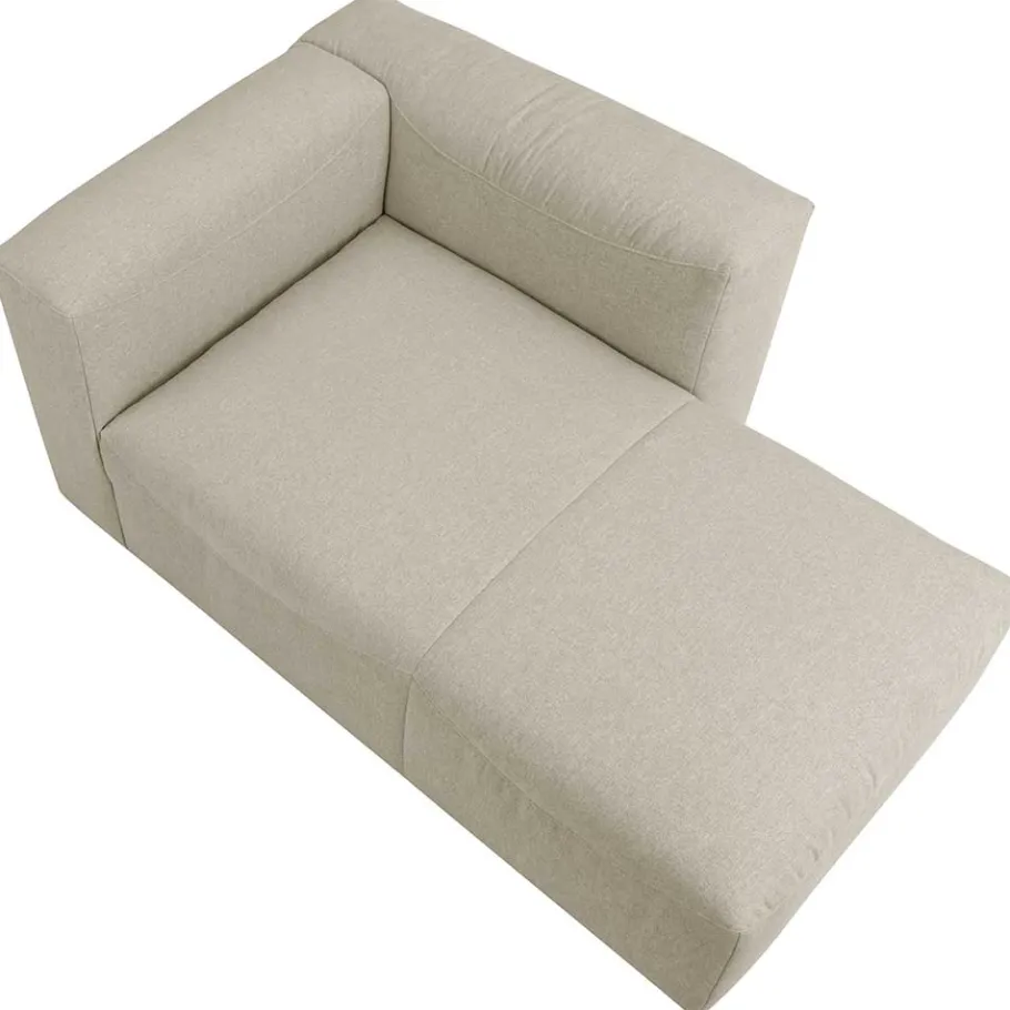 Outlet Wohnen Sofaelement Recamiere in Cremeweiß - Tembreno