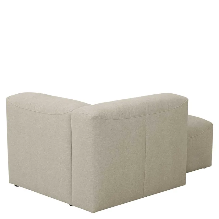 Outlet Wohnen Sofaelement Recamiere in Cremeweiß - Tembreno