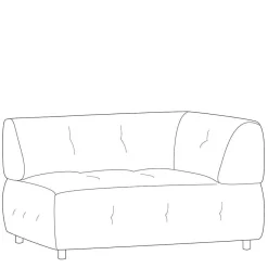 Sale Wohnen Sofamodul Ecke mit Armlehne rechts - Beno