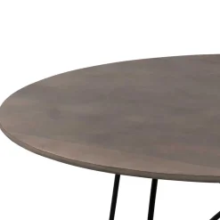 Discount Wohnen Sofatisch aus Mangobaum Massivholz in Mattsilber - Dosa