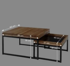 Clearance Wohnen Sofatisch Duo untereinander stellbar - Sandja (zweiteilig)