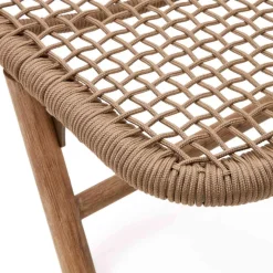 New Wohnen Sonnenliege aus Kordelgeflecht in Beige - Draguno