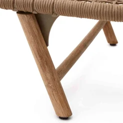 New Wohnen Sonnenliege aus Kordelgeflecht in Beige - Draguno