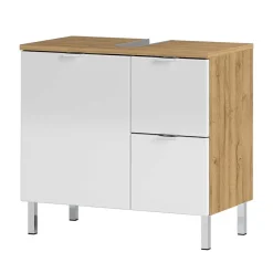 Sale Wohnen Spiegel & Beckenschrank in Weiß Glanz - Narilos (zweiteilig)