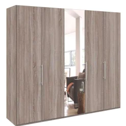 Discount Wohnen Spiegel Kleiderschrank in Holz-Nachbildung - Crenba