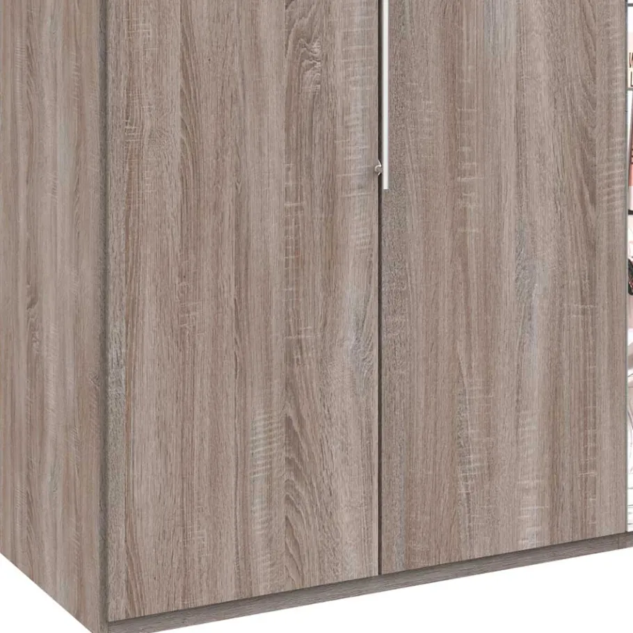 Discount Wohnen Spiegel Kleiderschrank in Holz-Nachbildung - Crenba