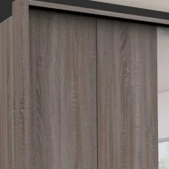 Discount Wohnen Spiegel Kleiderschrank in Holz-Nachbildung - Crenba