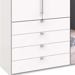 Hot Wohnen Spiegel Kleiderschrank mit Falttüren - Donpiave