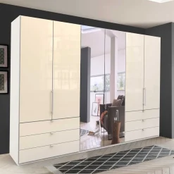 Outlet Wohnen Spiegel Schlafzimmerschrank mit Falttüren - Zidarie