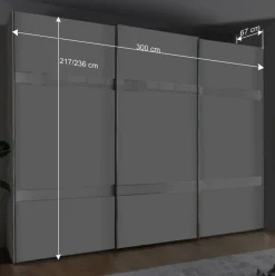 Outlet Wohnen Spiegel Schlafzimmerschrank mit Falttüren - Zidarie