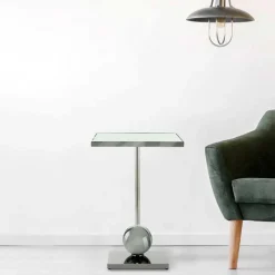 Sale Wohnen Spiegelglas-Beistelltisch mit Säulengestell - Mandarino