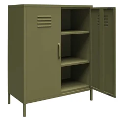 Best Wohnen Spind Design Highboard in Oliv Grün - Austral