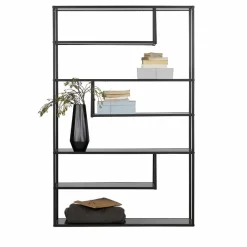New Wohnen Standregal Volbra in Schwarz