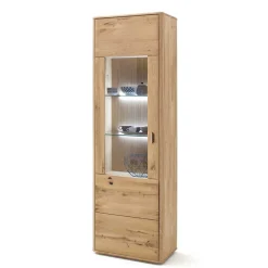 Discount Wohnen Standvitrine aus Balkeneiche - Destal