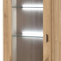 Discount Wohnen Standvitrine aus Balkeneiche - Destal