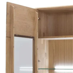 Discount Wohnen Standvitrine aus Balkeneiche - Destal