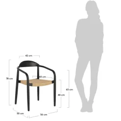 Outlet Wohnen Stapelbarer Armlehnenstuhl im Skandi Design - Giulietta (4er Set)