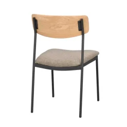 Wohnen Stapelstühle mit Polstersitz in Beigegrau - Carmido (2er Set)