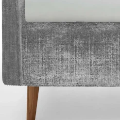 Sale Wohnen Stauraum Polsterbett aus Boucle in Grau - Tasso