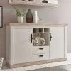 New Wohnen Stauraum Sideboard im Scandi Landhaus Stil Nedita in Weiß