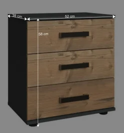 Discount Wohnen Stauraumbett in Tanne Holzoptik - Ardila