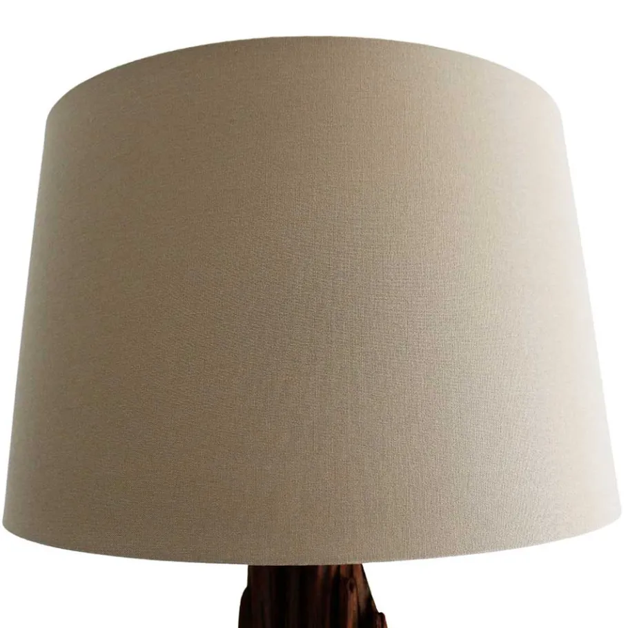 Best Wohnen Stehlampe mit Stoffschirm und Treibholz Stele - Duvianco