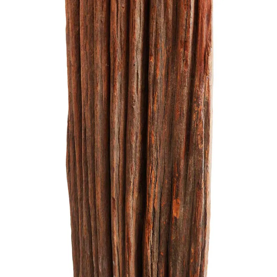 Best Wohnen Stehlampe mit Stoffschirm und Treibholz Stele - Duvianco